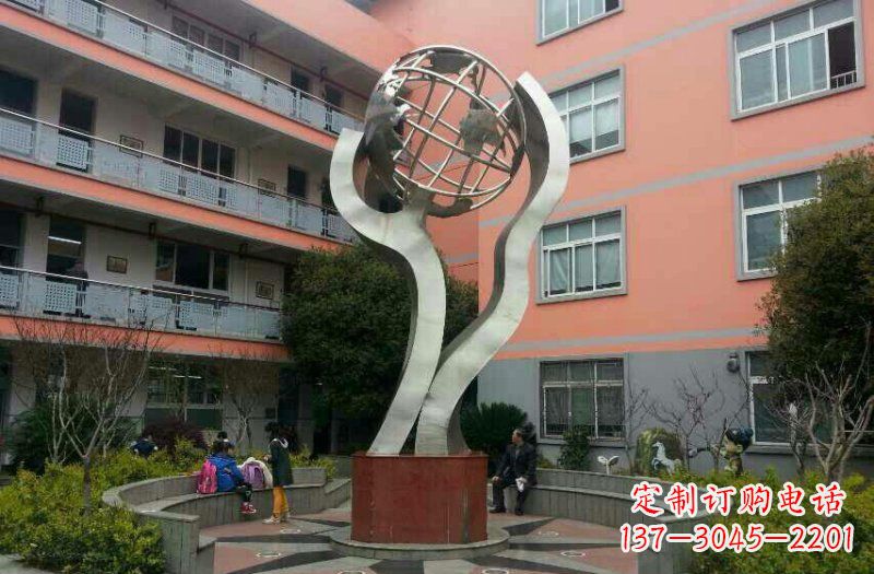 威海不锈钢地球雕塑传承世界文化
