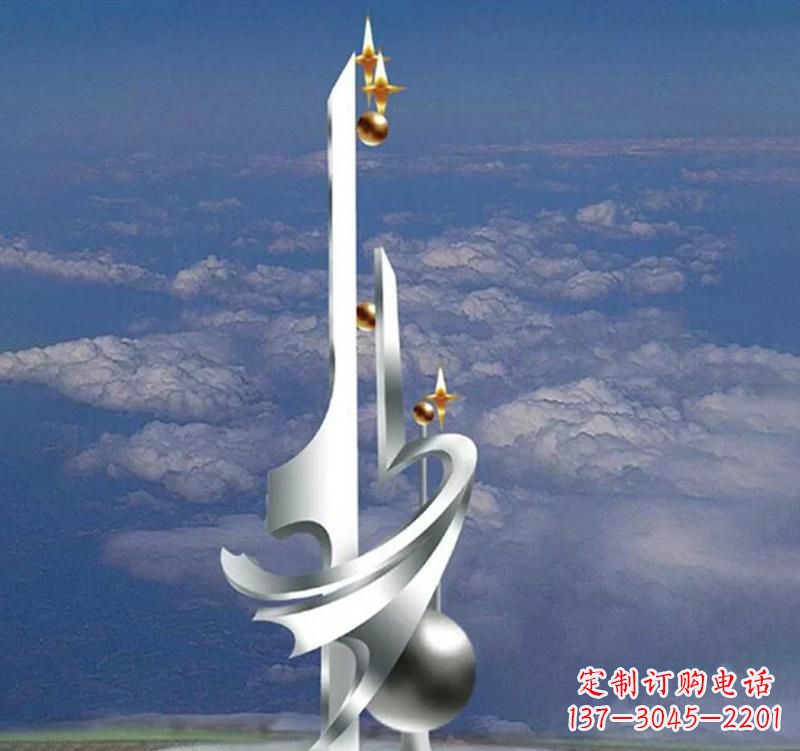 威海不锈钢校园书本雕塑传承知识文化