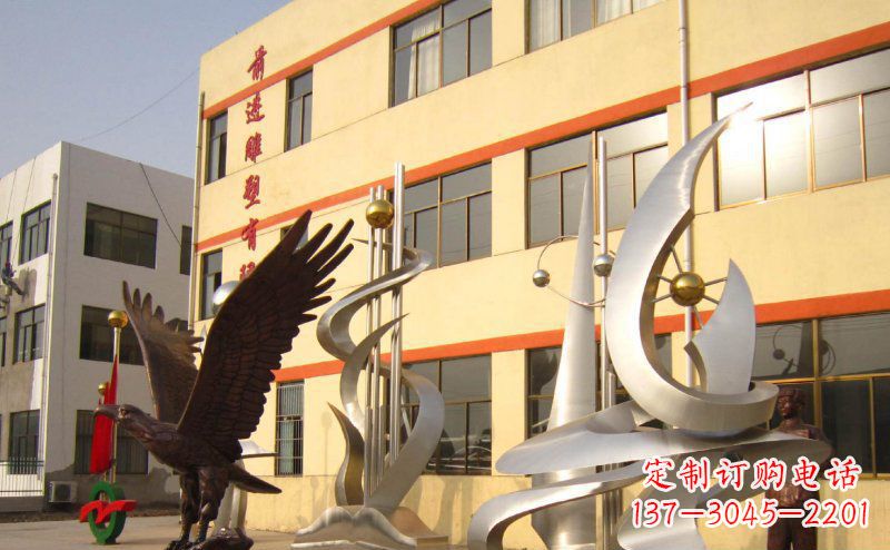 威海不锈钢雄鹰雕塑