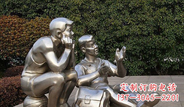 威海不锈钢的学生雕塑