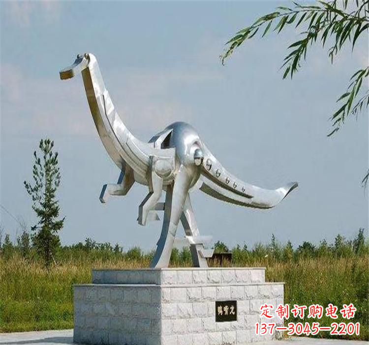 威海不锈钢鸭嘴龙雕塑传承独特艺术魅力
