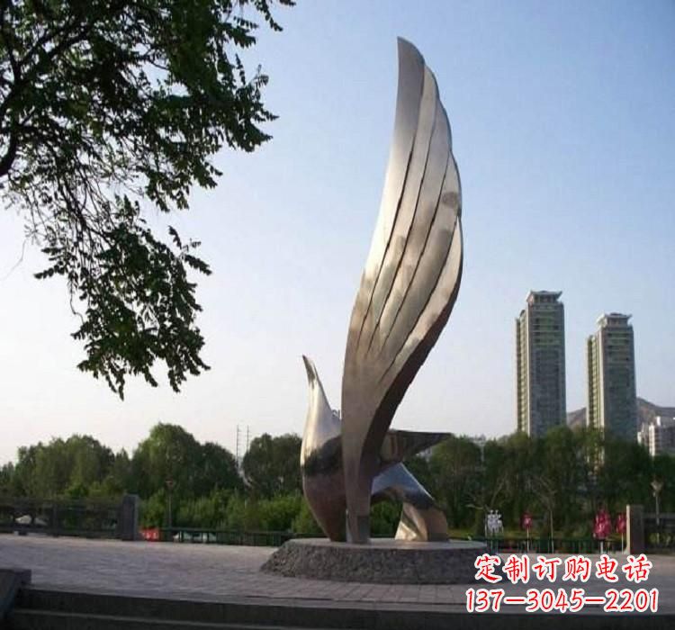 威海精美的不锈钢翅膀雕塑