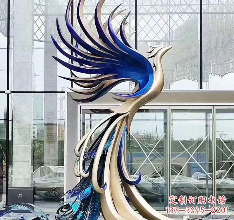威海不锈钢艺术凤凰雕塑——璀璨夺目的艺术之美