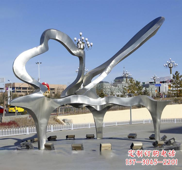 威海不锈钢艺术钢琴雕塑展现精致之美