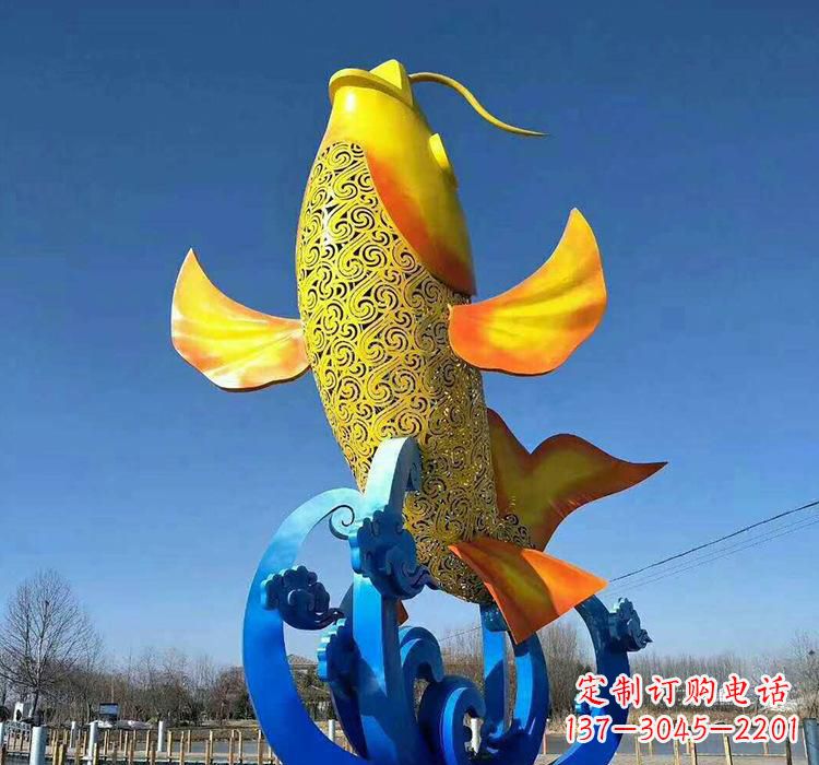 威海不锈钢艺术鲤鱼雕塑艺术之美与生活之灵