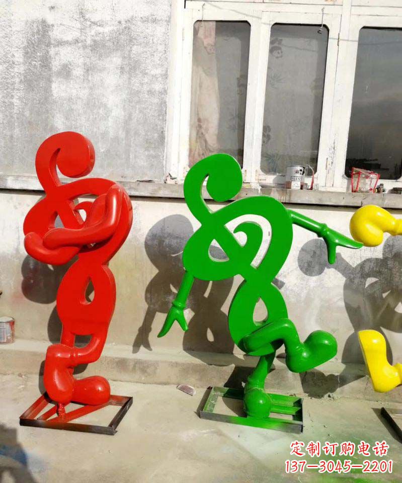 威海美妙音乐不锈钢音符雕塑