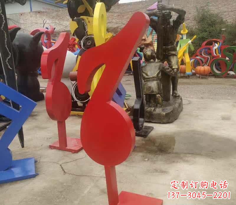 威海不锈钢音符雕塑悠扬的音乐美学
