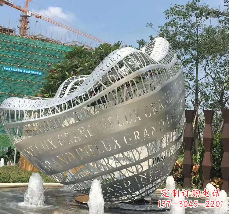 威海不锈钢元宝雕塑精致华贵的象征