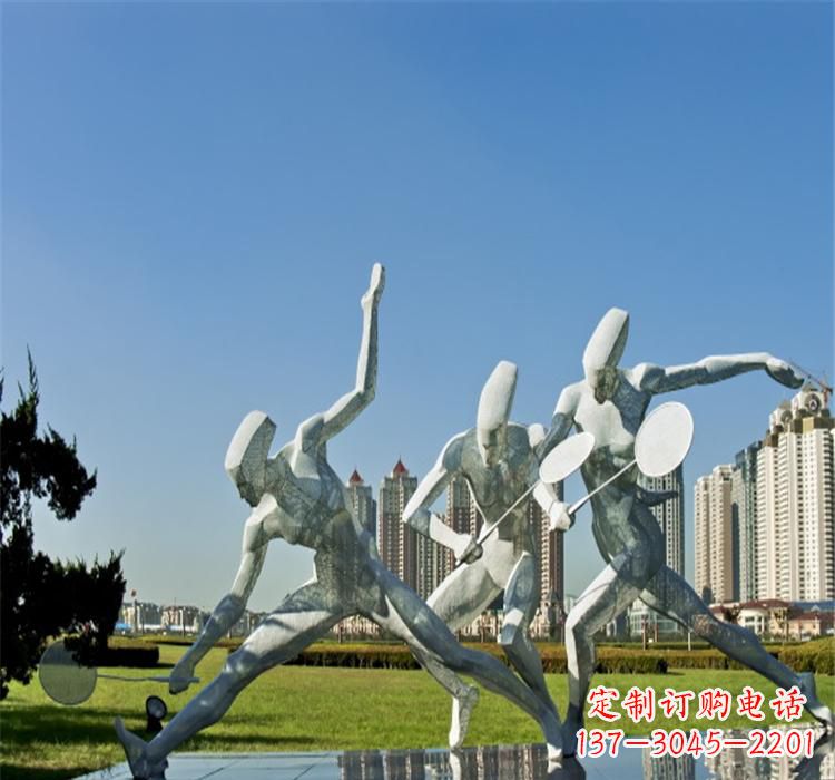 威海不锈钢羽毛球雕塑——拓展你的园林视野