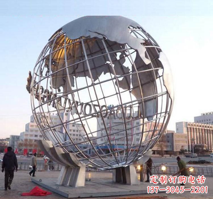 威海不锈钢地球仪雕塑一座充满美丽与灵性的艺术品