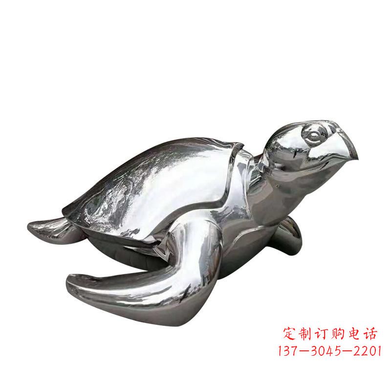 威海不锈钢海龟雕塑象征着长寿和坚强