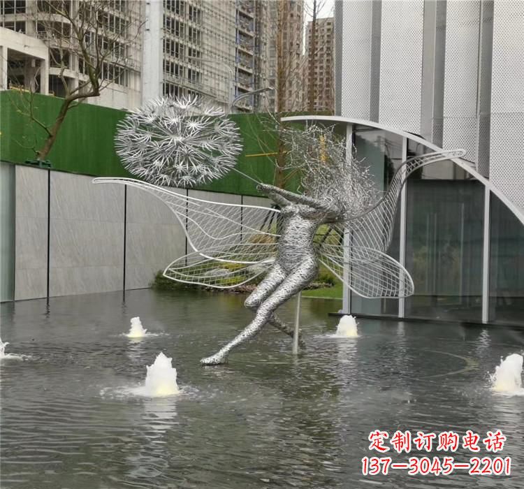威海美丽的不锈钢蒲公英雕塑