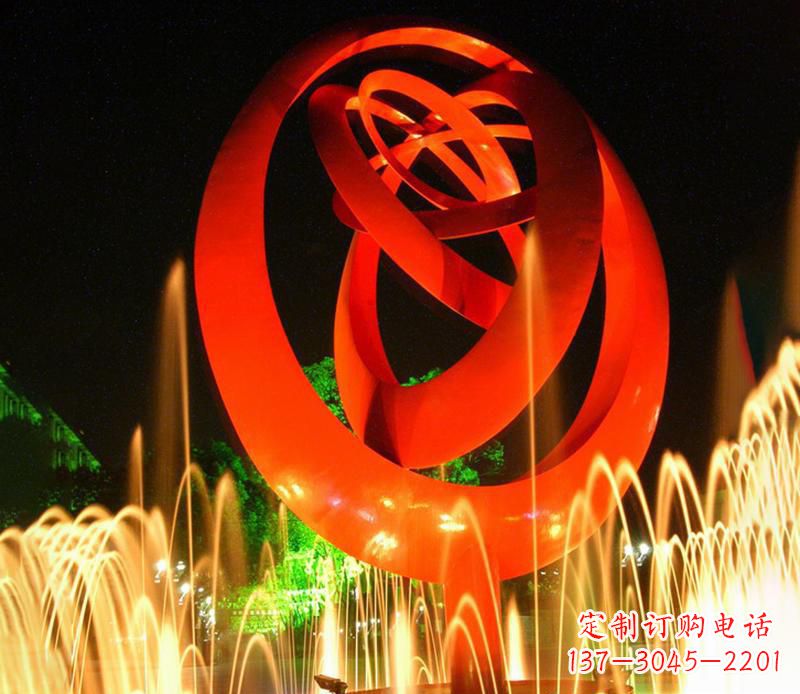威海圆环雕塑抽象的艺术之美