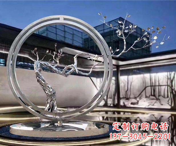 威海不锈钢圆环景观雕塑给城市带来活力与美感