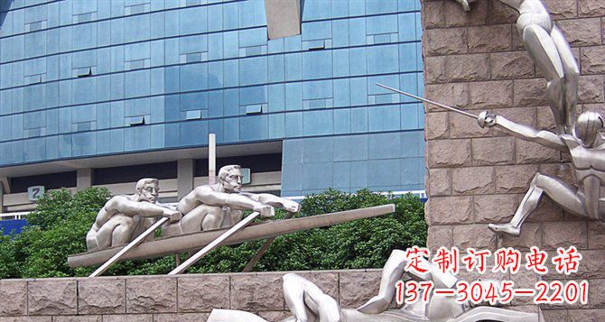 威海不锈钢运动员雕塑——震撼的街头景观