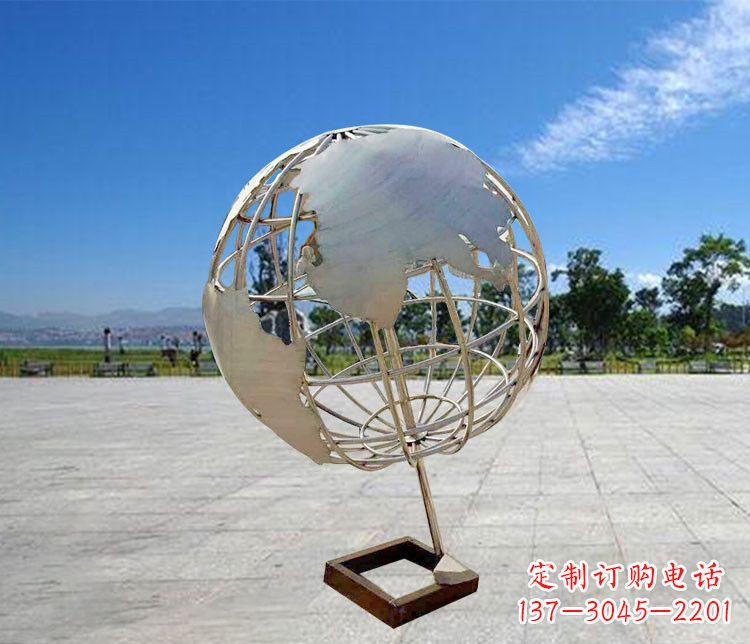 威海神奇的不锈钢地球仪雕塑