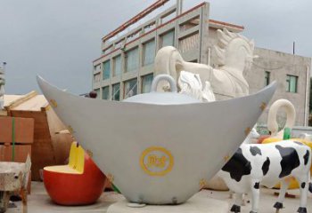 威海不锈钢元宝雕塑精美而珍贵
