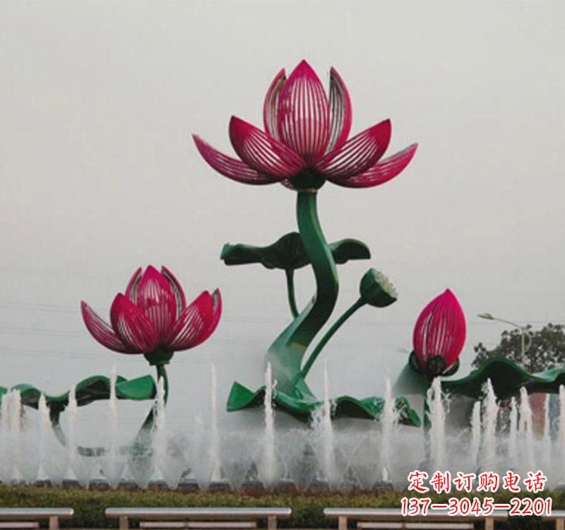 威海不锈钢莲花雕塑