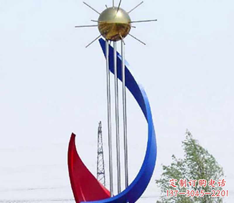 威海流动的美——不锈钢飘带雕塑