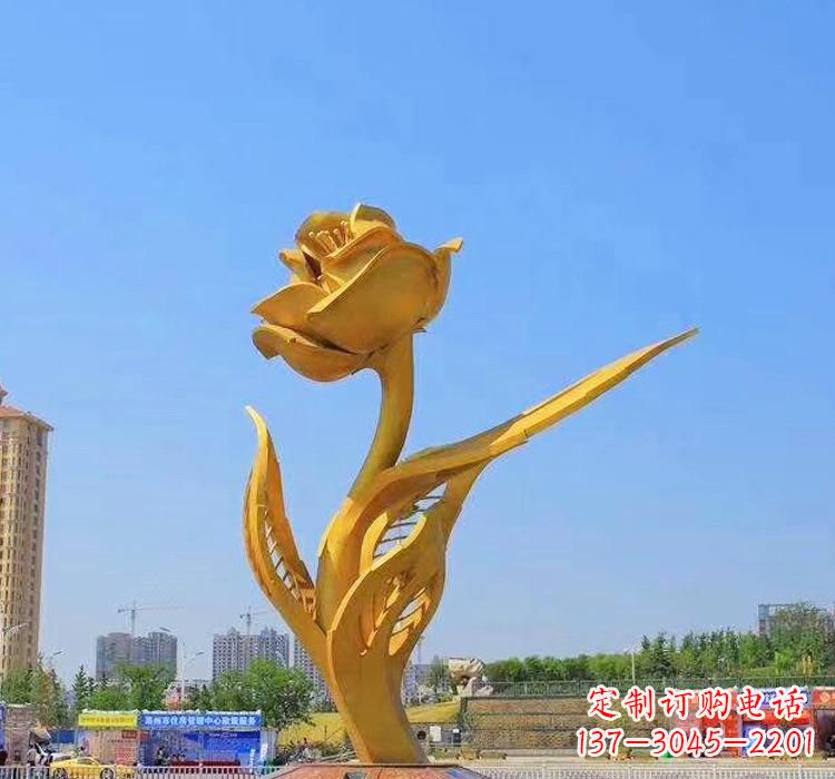 威海精美不锈钢紫荆花雕塑