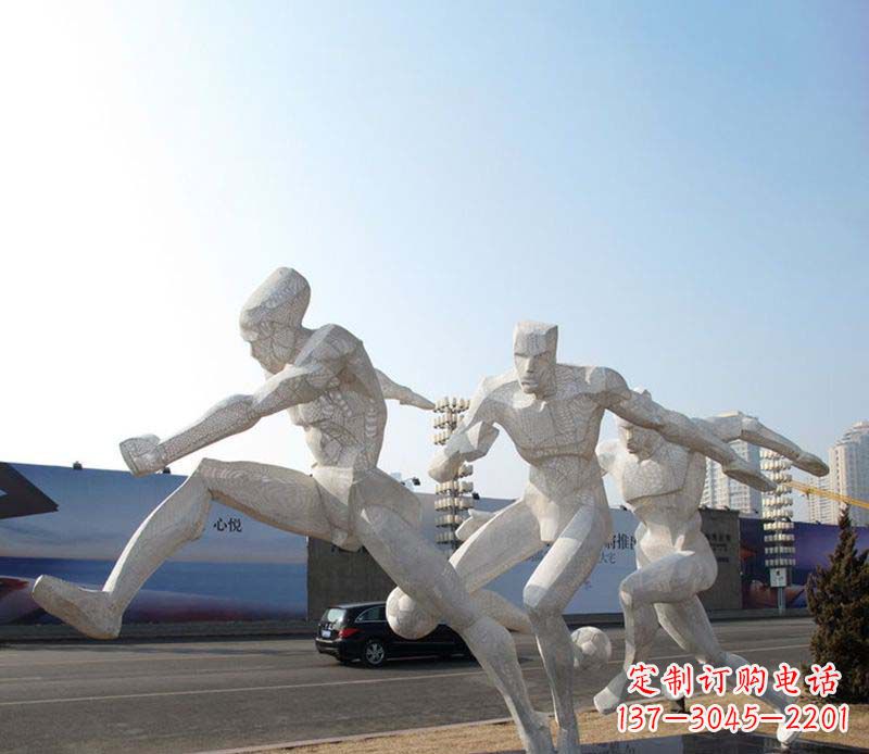 威海足球之美不锈钢足球雕塑