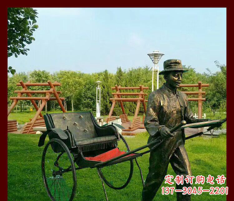 威海细说黄包车夫人雕塑