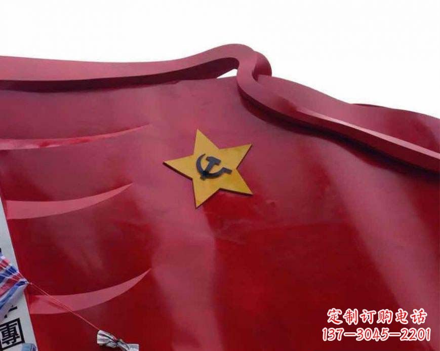 威海不锈钢党徽雕塑——传承红色基因