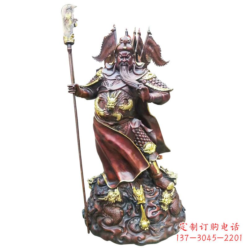 威海铸造工艺精美的关公像