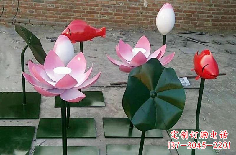 威海彩色不锈钢鲤鱼雕塑传承古典文化的艺术之作