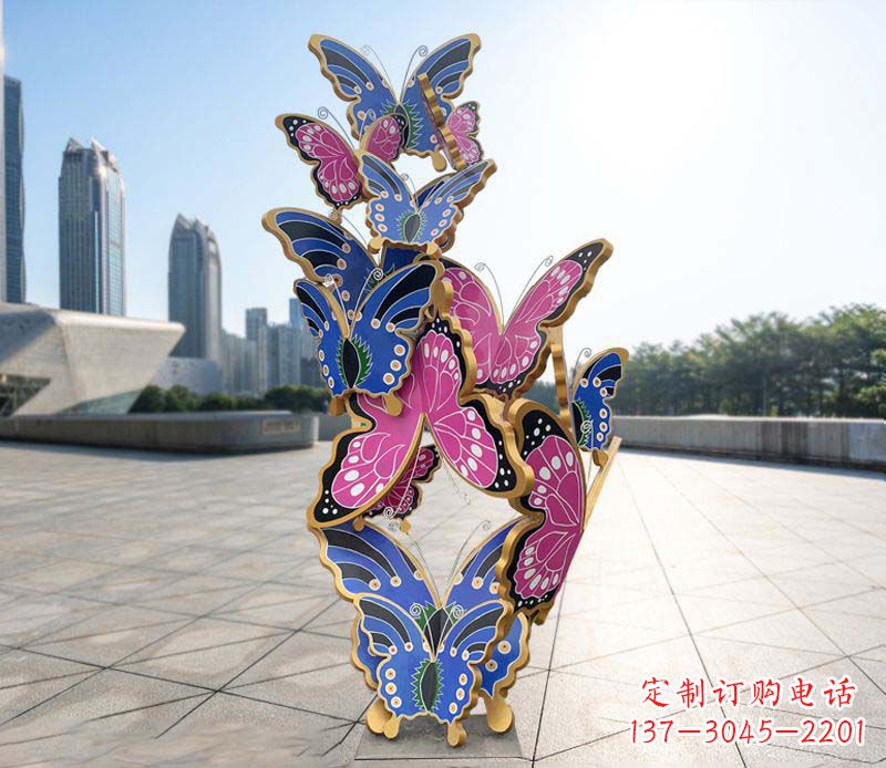威海不锈钢蝴蝶雕塑美丽的艺术诠释