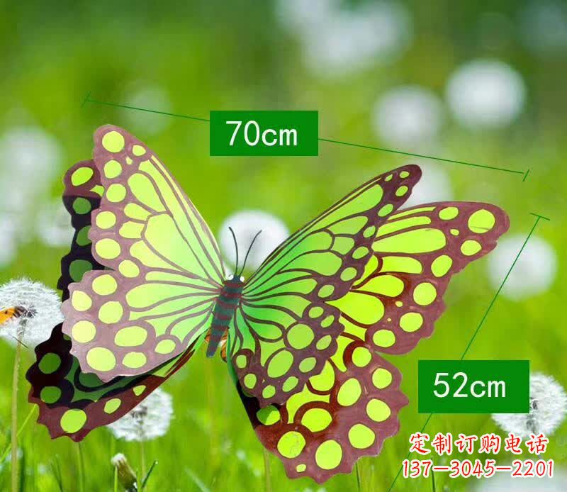 威海不锈钢蝴蝶雕塑彩色园林的精灵