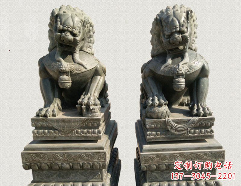 威海狮子雕塑象征王者风范