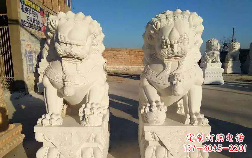 威海狮子雕塑象征力量与智慧