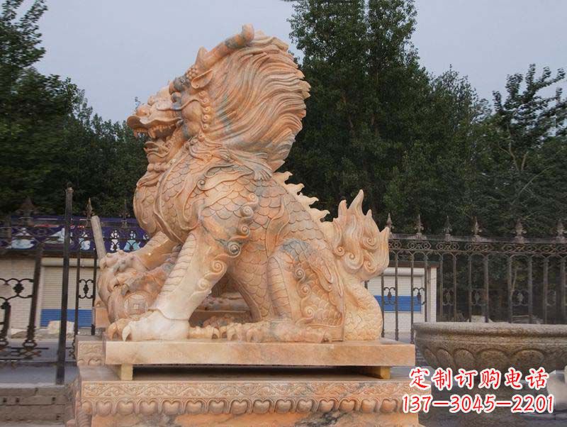 威海麒麟门口镇宅石雕