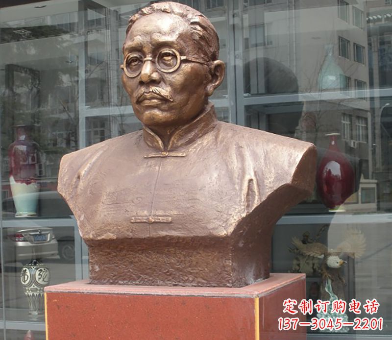 威海蔡元培胸像人物铜雕