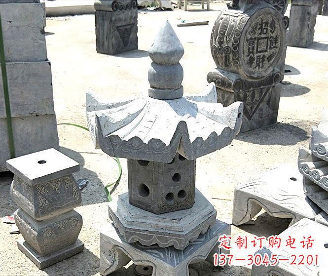 威海草坪大理石雕塑石灯 (2)