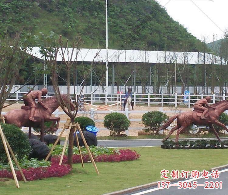 威海草原动物马铜雕摆件 (2)