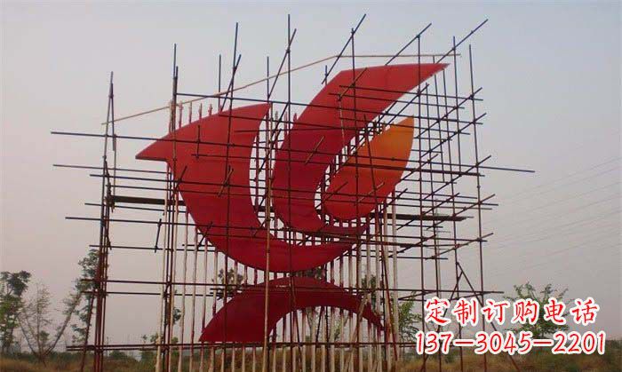 威海城市和平鸽雕塑传递和平信息