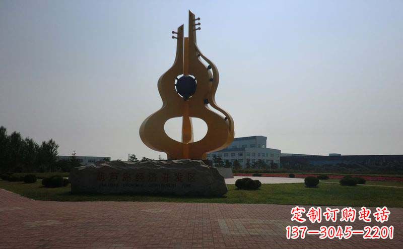 威海城市的不锈钢葫芦雕塑