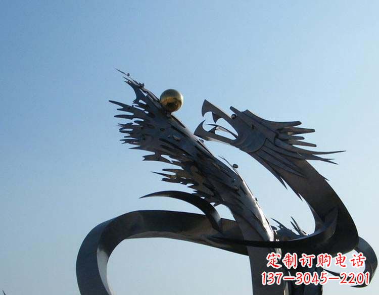威海不锈钢龙雕塑精细的手工艺品