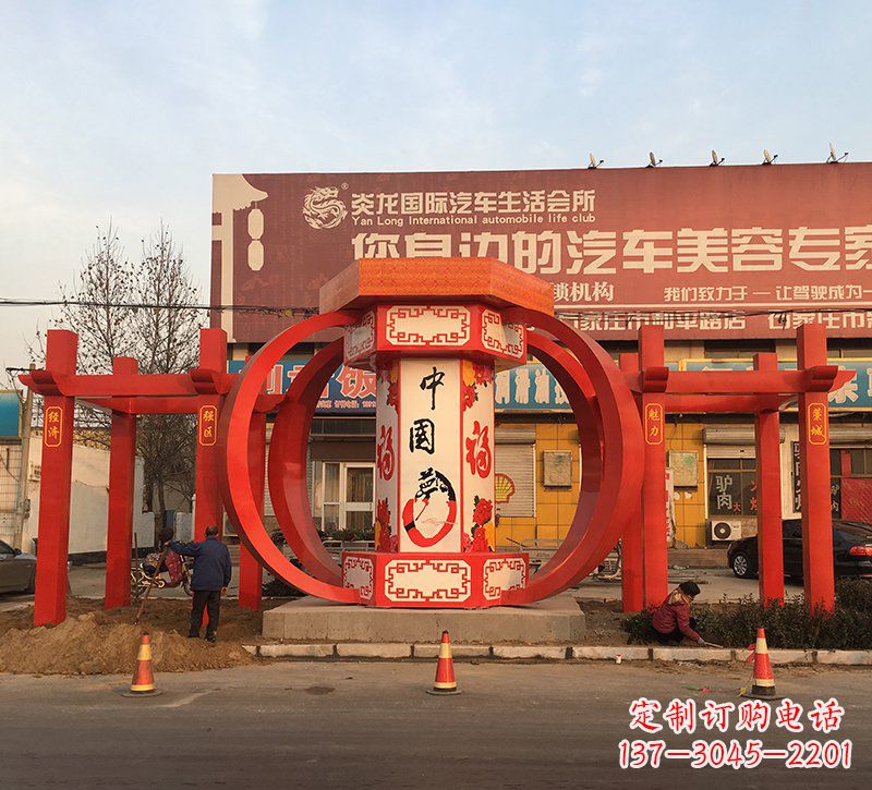 威海城市之光不锈钢梦灯笼雕塑