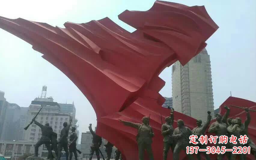 威海大型不锈钢红军雕塑——见证历史荣光