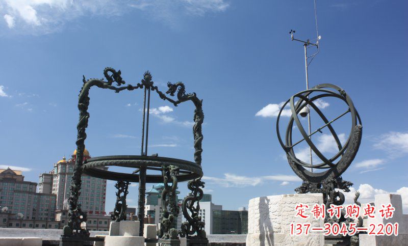 威海浑天仪雕塑,见证着城市的历史