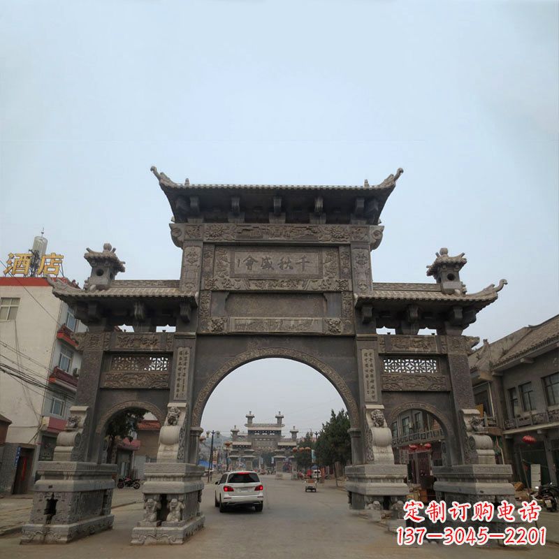 威海仿古牌楼雕塑——缔造城市文化新气象