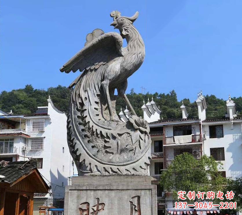 威海青石凤凰雕塑富有文化底蕴的传承