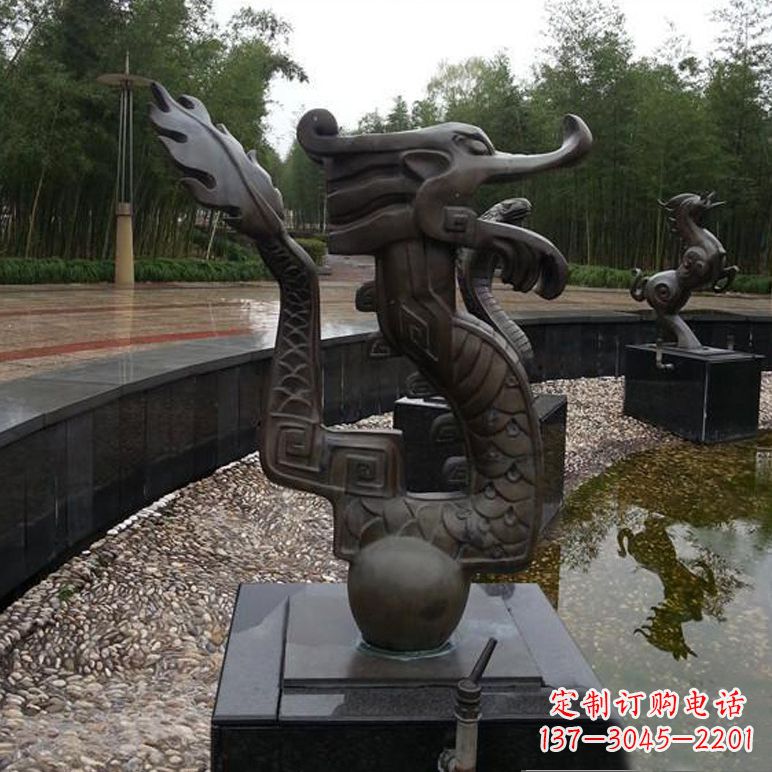 威海城市喷泉雕塑 铜雕12生肖喷水喷泉