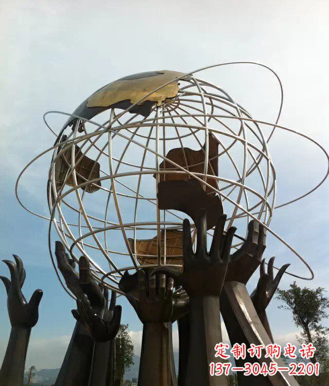 威海石家庄的地球雕塑一个城市的精神象征