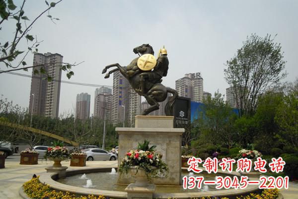 威海铸造城市象征——铜马战士雕塑