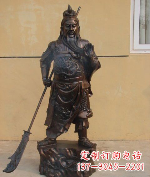 威海关公雕塑祝福人们的神灵
