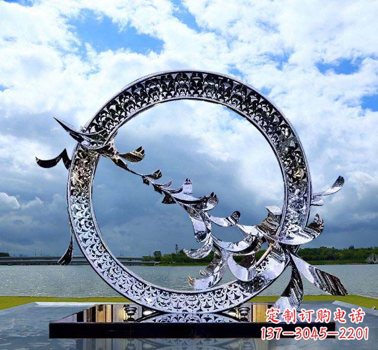 威海大雁雕塑不锈钢精美雕刻